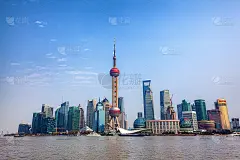 中国上海市中心的城市景观