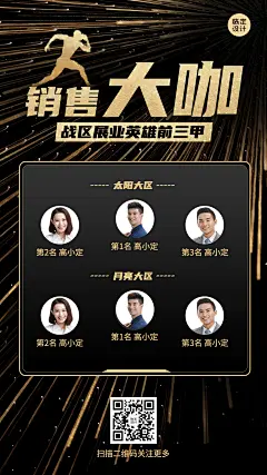 金融保险员工表彰黑金喜庆海报