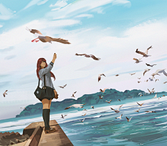 二も丸采集到atey ghailan_速涂
