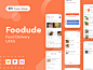 Foodude - Food Delivery App UI KIT 食品配送应用程序用户界面套件-到位啦素材网