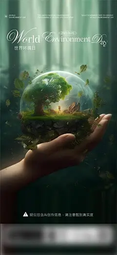 【南门网】海报 公历节日 世界环境日 保护环境  地球 守护  低碳 环保 热爱