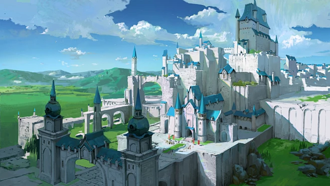 castle, pixel cat-花瓣网