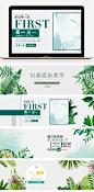 初春绿色植物海报设计 | 