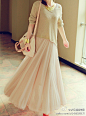 超仙的一款雪纺长裙，拖地裙摆，浪漫唯美，辣椒同款>>>(喜欢请查看评论，获得链接)