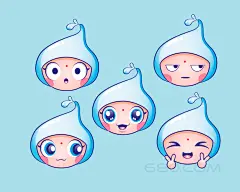 温泉项目主题卡通宝宝形象设计