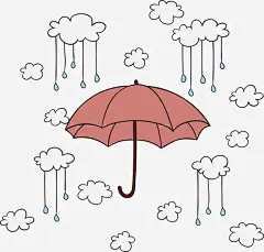 手绘红色雨伞高清素材 手绘雨伞 手绘风 矢量png 红色雨伞 雨中撑伞 雨伞 免抠png 设计图片 免费下载