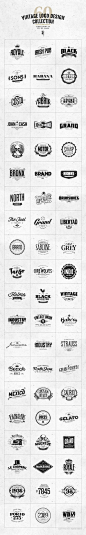 60 Vintage Logo Design Collection by Easybrandz on @creativemarket: 