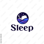 sleep services logo design. Vector illustration people sleep deep. modern logo design vector icon template