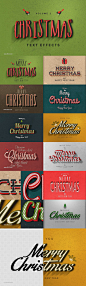 圣诞节主题设计字体图层样式v2 Christmas Text Effects Vol.2_字体样式_乐分享素材网_psd素材_平面素材_png素材_免费素材_素材共享平台
