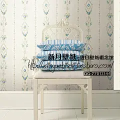 ◆新月壁纸◆美国WALLQUEST纯纸墙纸Chantilly英式田园-淘宝网