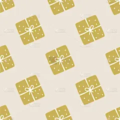 无缝矢量礼盒图案。庆祝活动的背景。用于设计、织物、纺织品等的时尚图案。