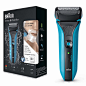 Braun Waterflex WF2s Men's Electric Foil Shaver Wet and Dry Rechargeable and Cordless Razor - Blue-化妆-亚马逊中国