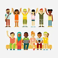 卡通人物插画免抠素材 平面电商 创意素材 png素材