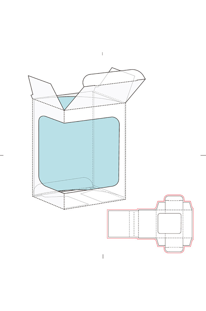 ai包装盒刀版图设计盒型展开图模切刀模刀...