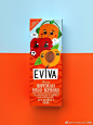 Eviva Lidl 生动多彩的儿童饮品品牌包装设计 ​​​​