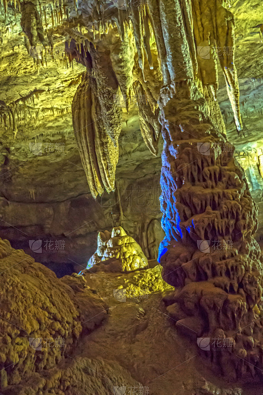 钟乳石,石笋,溶洞,自然,垂直画幅,巨大的,石灰石,旅行者,石材,地下的