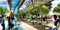 Final Design Concepts Unveiled for Arizona’s Mesa City Center,Dynamic reflection of the Rain Room is a welcoming  surprise to visitors. Design by Woods Bagot + Surface Design. Image Courtesy of Woods Bagot + Surface Design