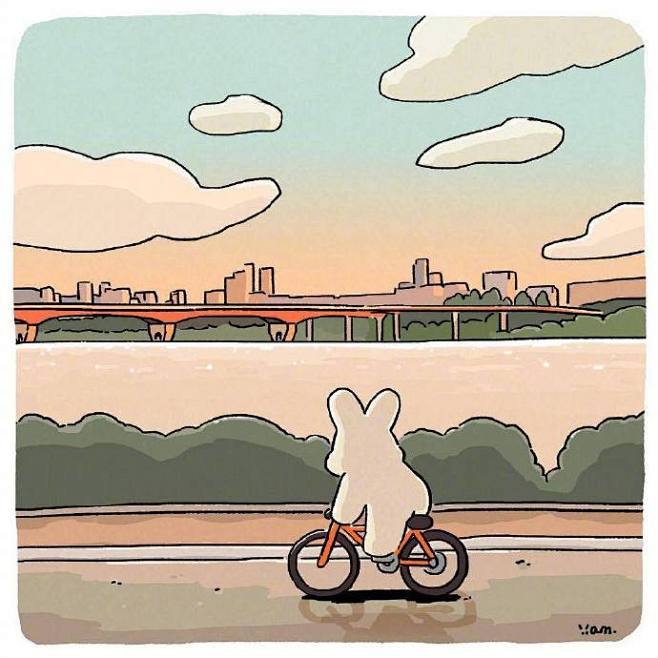 一隻小白兔的春夏秋冬。早安！
fr.ko...