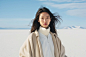 Vietnamese woman portrait adult snow. AI generated Image by rawpixel.