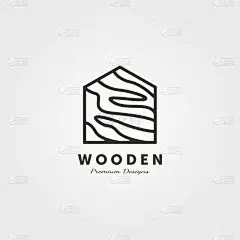木房子标识线艺术矢量简约图解设计