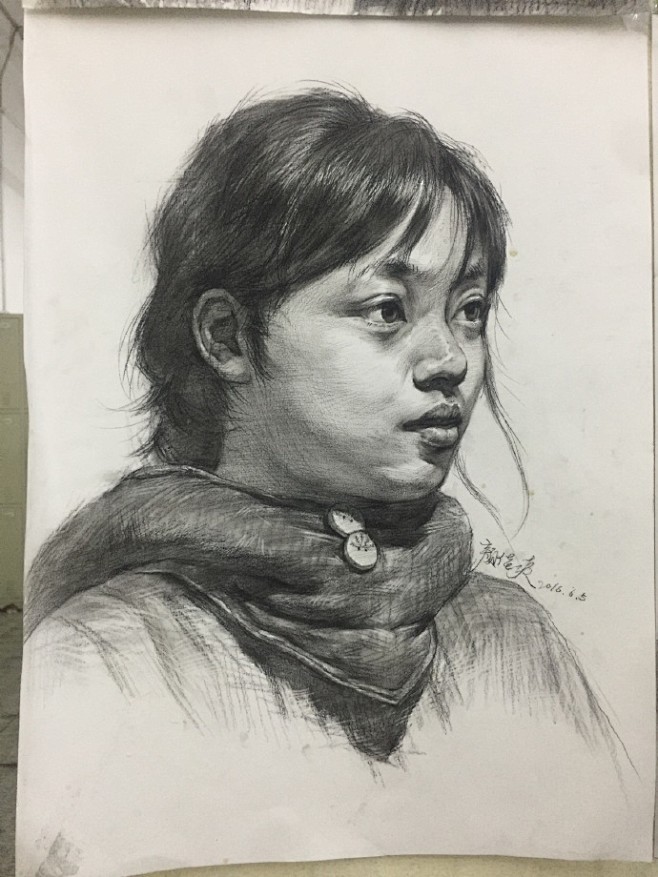 辫子君色彩这是一个实力派只因低调做人踏实做事肚老湿怎样的素描你