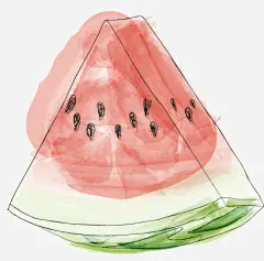 线条画西瓜高清素材 人物 动漫 动物 卡通 复古 水果 漫画 西瓜 免抠png 设计图片 免费下载
