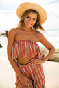 STAYCATION TOP - Burnt Orange Stripes