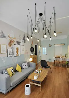 甜甜的北欧风，个性文艺的壁纸美了整个家！-中洁网