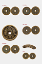 简约古代钱币铜钱金融货币免抠元素