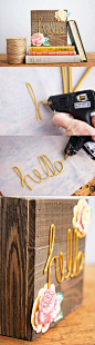 Flowers are so trendy right now, so instead of my usual fall sign that I hang every year, I decided to make a fall floral sign for my living room!: 