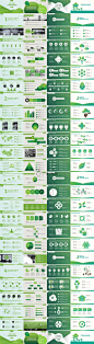 清新绿色创意现代商务汇报总结通用模板【四套合集】 #经典# #排版#