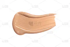 粉底或掩蔽物或底漆的涂片，在白色上分离