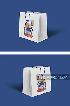 礼品袋手提袋文创包装袋效果图样机素材