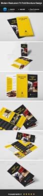 Modern Restuarant Tri Fold Brochure Design - Corporate Brochures