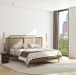Natural tones Bedroom : Interior visualization of bedroom, in neutral tones.