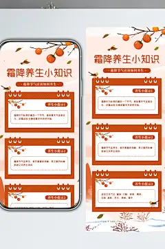 霜降节气简约养生小知识科普宣传长图海报