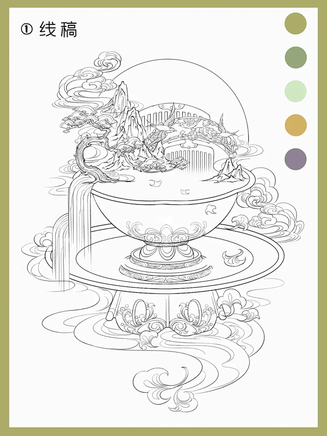 【国风插画】|国风小场景画法