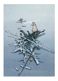 可乐狗  的插画 大雨过后