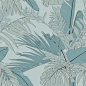 Blue green line seamless pattern with sketchy trop