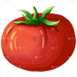 手绘-世界粮食日元素贴纸西红柿