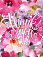 Elegant Pink Flower Thank You Card: Say "thank you" in a fun way with this bright, exciting Thank You card. This is a versatile card that can be used for any occasion, but it's especially great for springtime with the pink and purple colors. Sho