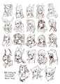 分享一组150款动漫人物头像及发型手绘参考~很全~无水印~转需吧~＼(^o^)／