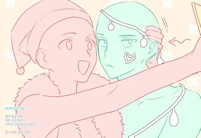 【绘画素材】节日装饰，把男朋友也打扮一番...