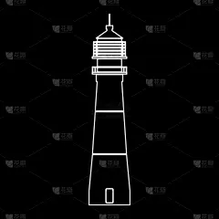 白色,灯塔楼,安全的,房屋,图像,海洋,船,灯塔,航海