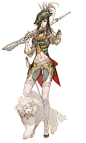 kinda steamy: character concept art of Female Musketeer for Granado Espada: 