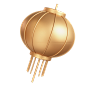 千库网_3D新年金色灯笼立体C4D春节_元素编号13891793