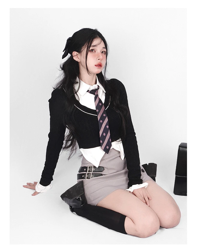 少也眼 “Nouveau Heiress” Two-Piece Jacket & Skirt Set 435434