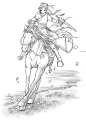 古风场景中的骑马人物绘制教学