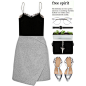 www.Genuine-People.com
@polyvore @genuine-people
 #genuine_people #black #lace #top #skirt#outfit

Skirt http://genuine-people.com/collections/skirts/products/cross-over-mini-skirt-in-gary?variant=9794411845

Top: http://genuine-people.com/products/black-