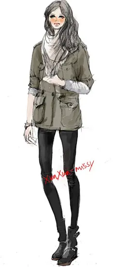 【控首饰】xunxun-missy 手绘冬季时装插画